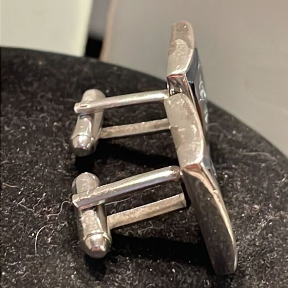 Vintage MCM silver tone intaglio Roman Centurion warrior bullet back cufflinks - Picture 8 of 14